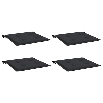 Cuscini per Sedia 4 pz Neri 50x50x3 cm in Tessuto Oxford