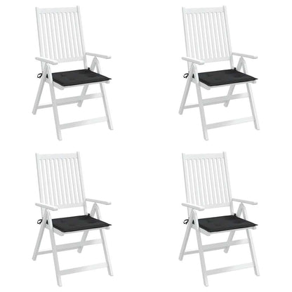 Cuscini per Sedia 4 pz Neri 50x50x3 cm in Tessuto Oxford