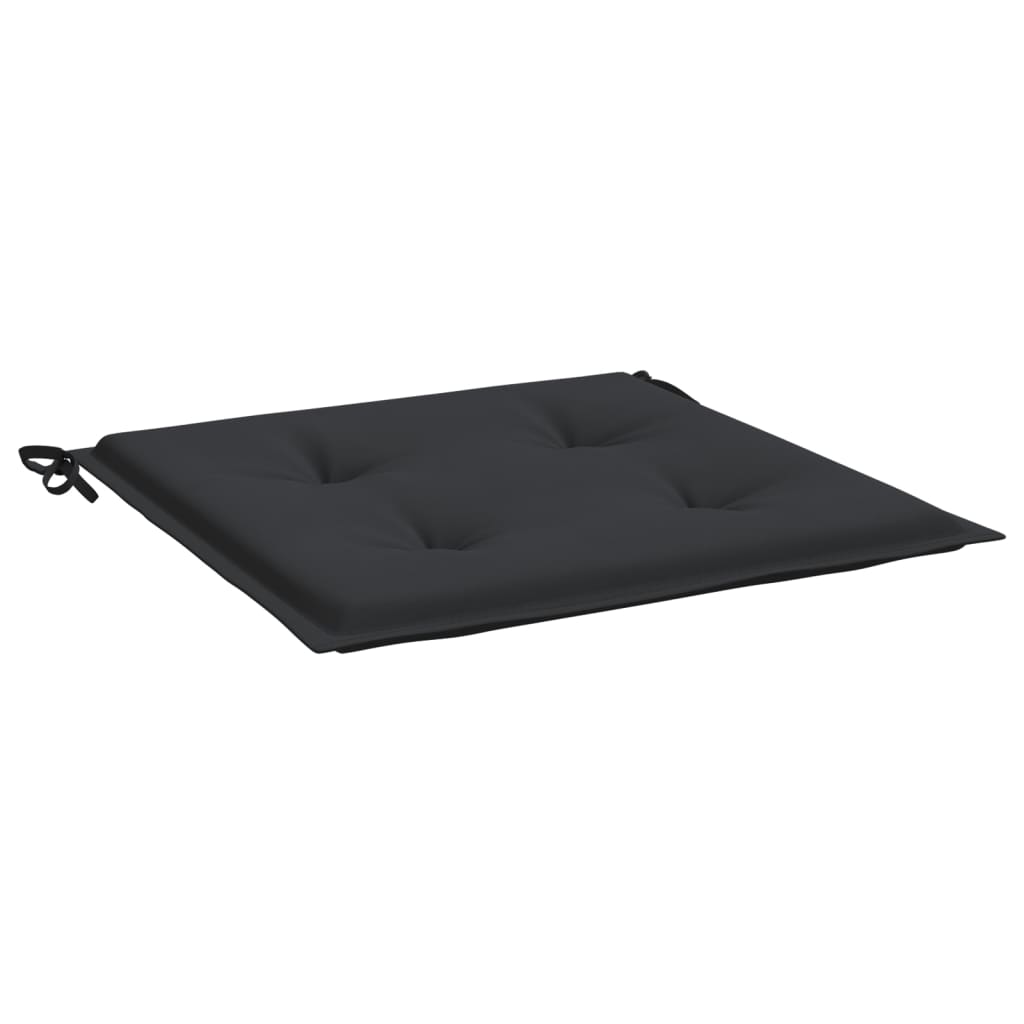 Cuscini per Sedia 6 pz Neri 50x50x4 cm in Tessuto Oxford