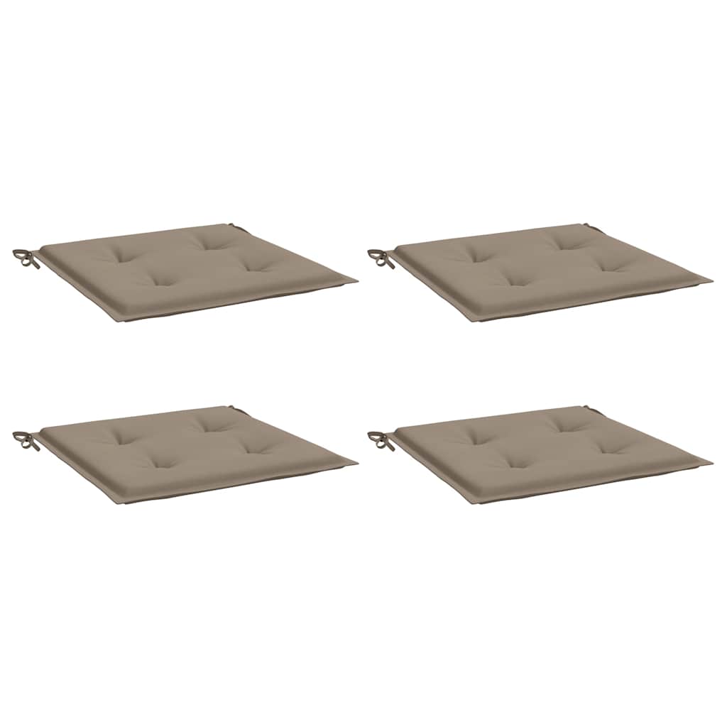 Cuscini per Sedia 4 pz Tortora 50x50x3 cm in Tessuto Oxford