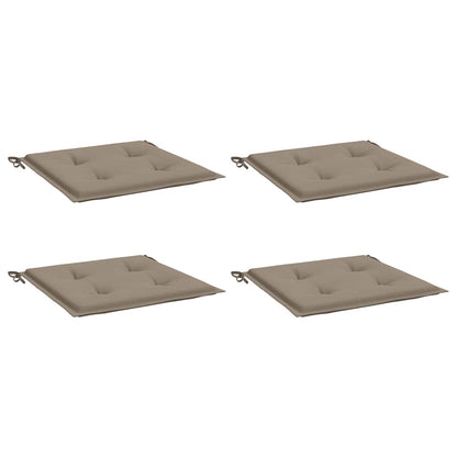 Cuscini per Sedia 4 pz Tortora 50x50x3 cm in Tessuto Oxford
