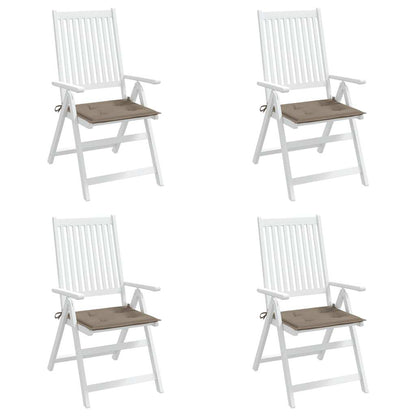 Cuscini per Sedia 4 pz Tortora 50x50x3 cm in Tessuto Oxford