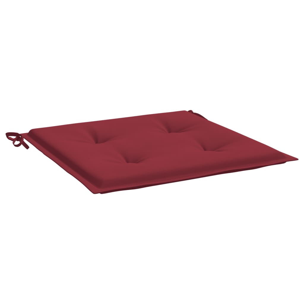 Cuscini per Sedia 6 pz Rosso Vino 50x50x4 cm in Tessuto Oxford