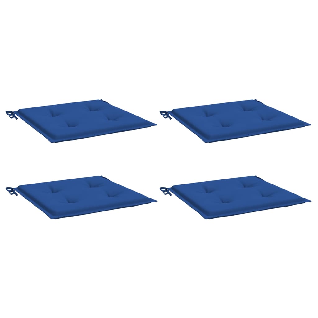 Cuscini per Sedia 4 pz Blu Reale 50x50x3 cm in Tessuto Oxford