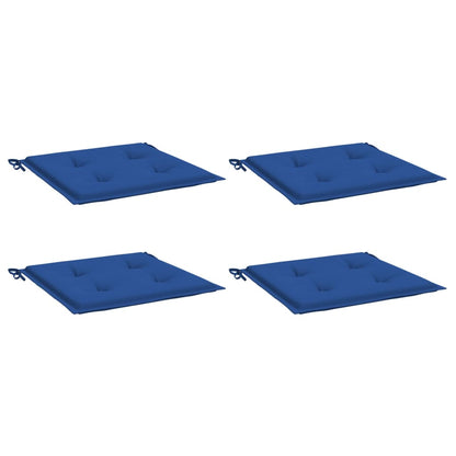 Cuscini per Sedia 4 pz Blu Reale 50x50x3 cm in Tessuto Oxford