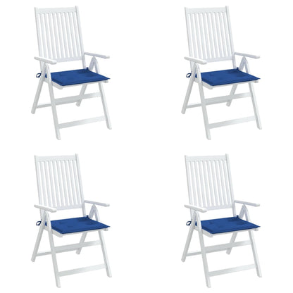 Cuscini per Sedia 4 pz Blu Reale 50x50x3 cm in Tessuto Oxford