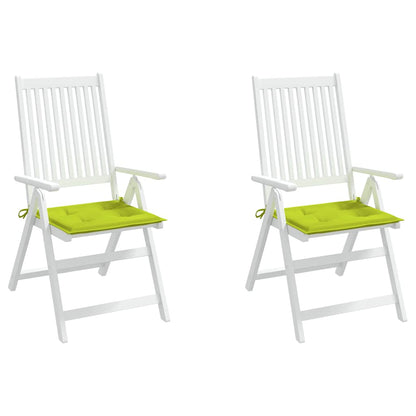 Cuscini per Sedia 2 pz Verde Brillante 50x50x3cm Tessuto Oxford