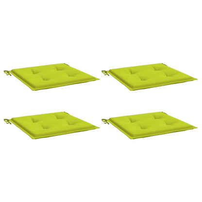 Cuscini per Sedia 4 pz Verde Brillante 50x50x3cm Tessuto Oxford