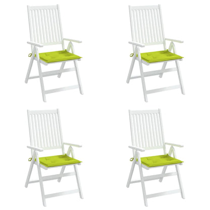 Cuscini per Sedia 4 pz Verde Brillante 50x50x3cm Tessuto Oxford