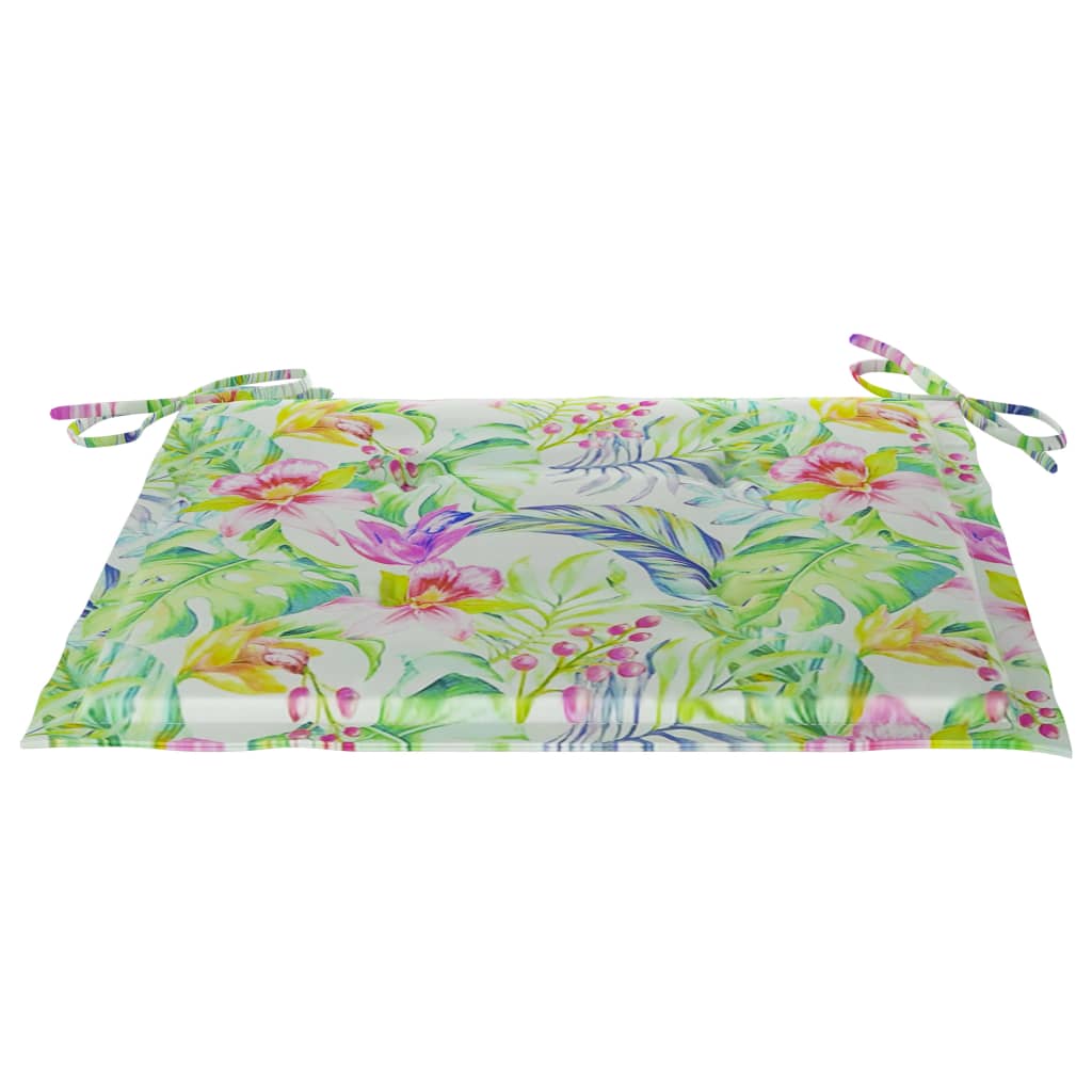 Cuscini per Sedia 4 pz Motivo a Foglie 50x50x3cm Tessuto Oxford