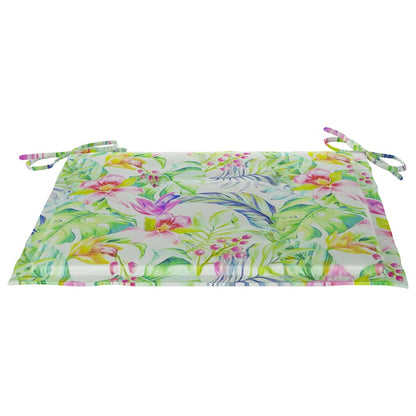 Cuscini per Sedia 4 pz Motivo a Foglie 50x50x3cm Tessuto Oxford