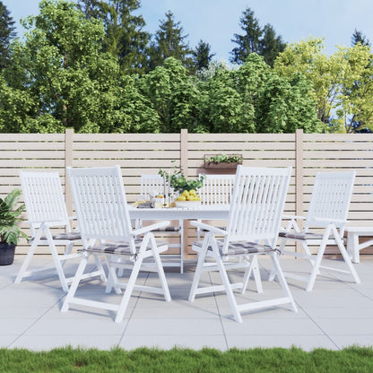 Cuscini per Sedia 6 pz a Quadri Grigi 50x50x4 cm Tessuto Oxford