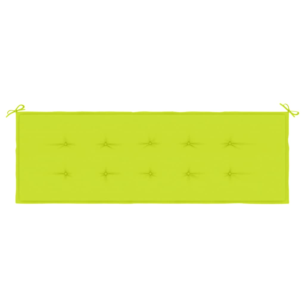 Cuscino per Panca Verde Brillante 150x50x3 cm in Tessuto Oxford