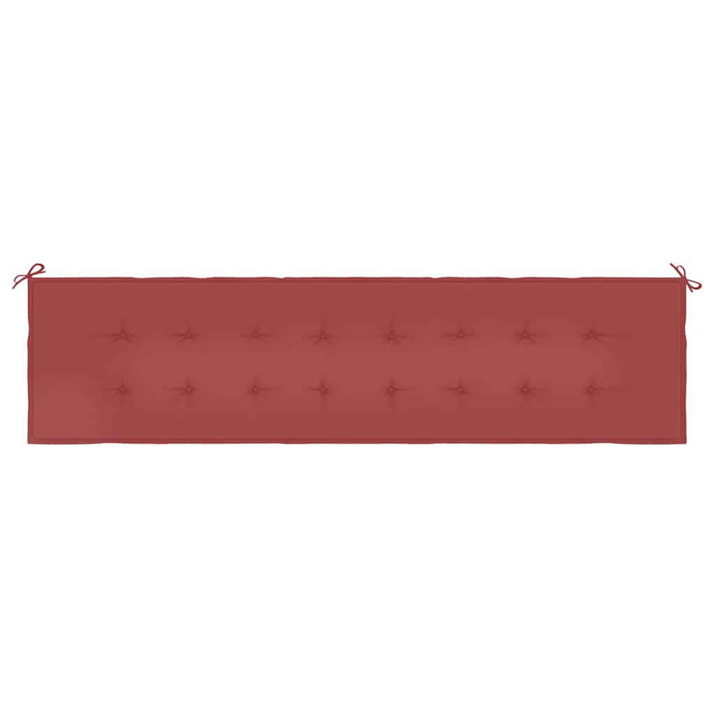 Cuscino per Panca Rosso Vino 200x50x3 cm in Tessuto Oxford