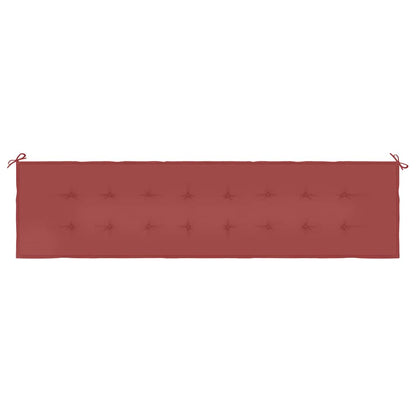 Cuscino per Panca Rosso Vino 200x50x3 cm in Tessuto Oxford