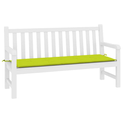 Cuscino per Panca Verde Brillante 200x50x3 cm in Tessuto Oxford