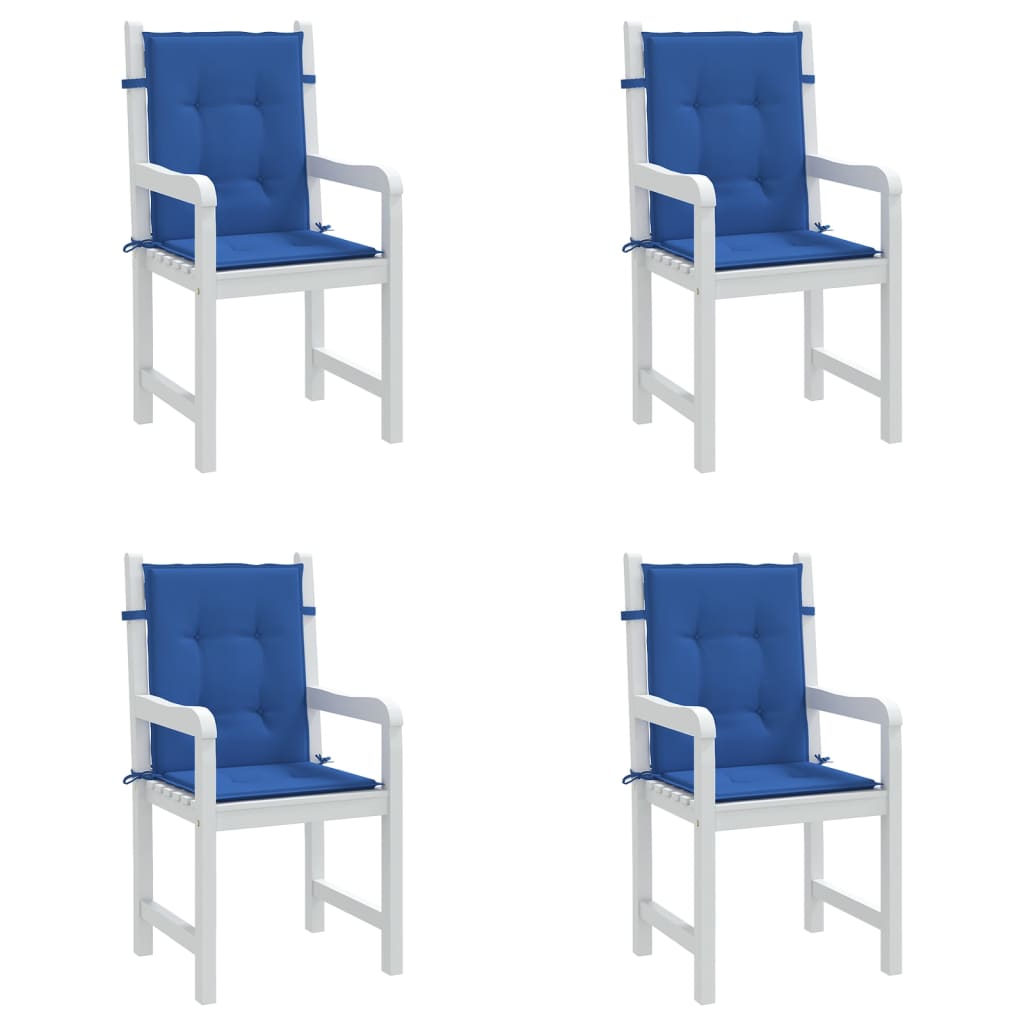 Cuscini per Sedia 4 pz Blu Reale 100x50x3 cm in Tessuto Oxford