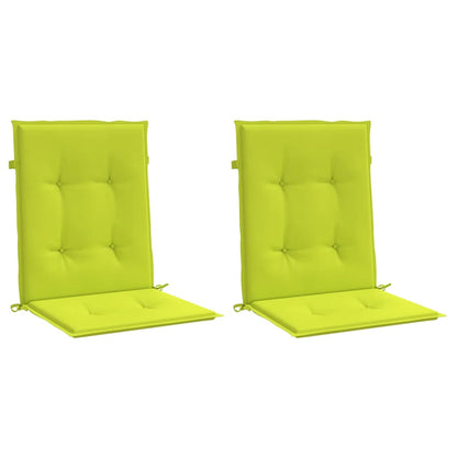 Cuscini per Sedia 2 pz Verde Intenso 100x50x3 cm Tessuto Oxford