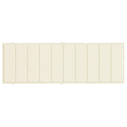 Cuscino per Lettino Crema 186x58x3 cm in Tessuto Oxford