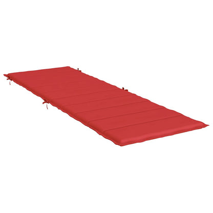 Cuscino per Lettino Rosso 186x58x3 cm in Tessuto Oxford