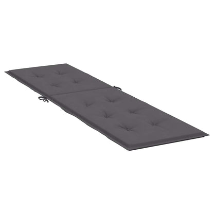 Cuscino per Sdraio Antracite (75+105)x50x4 cm