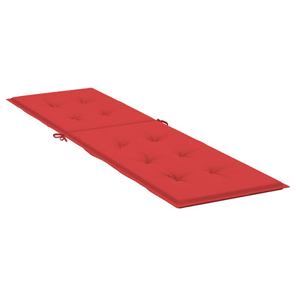 Cuscino per Sdraio Rosso (75+105)x50x4 cm