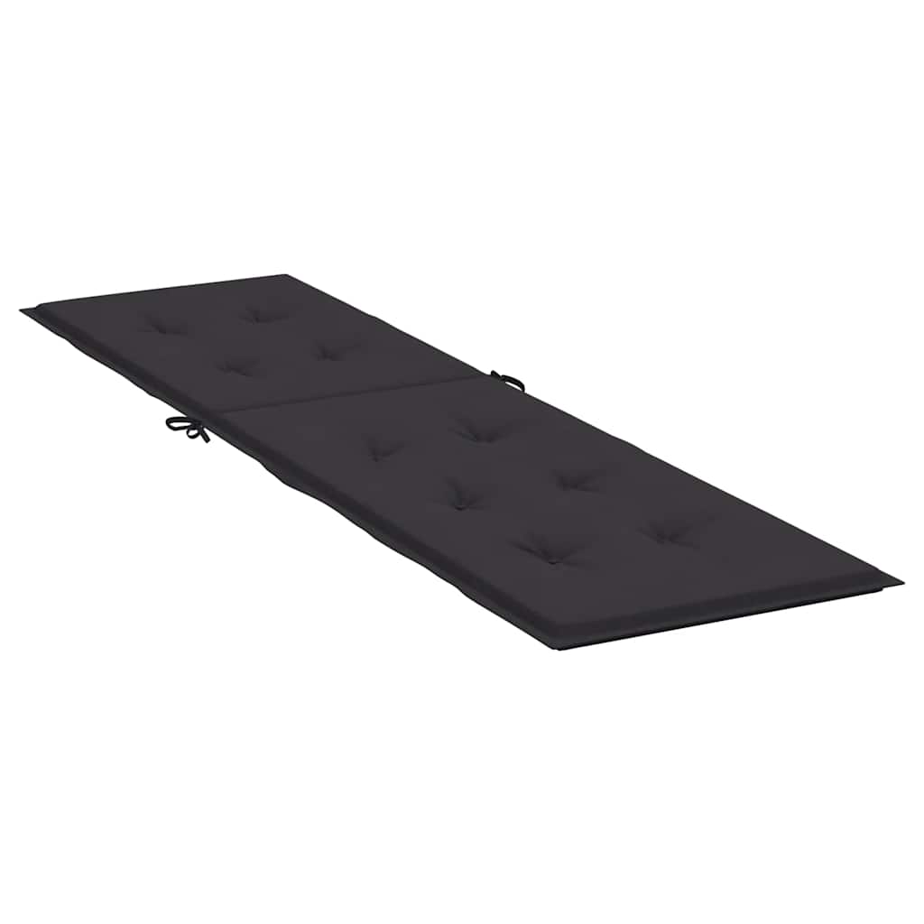 Cuscino per Sdraio Nero (75+105)x50x4 cm