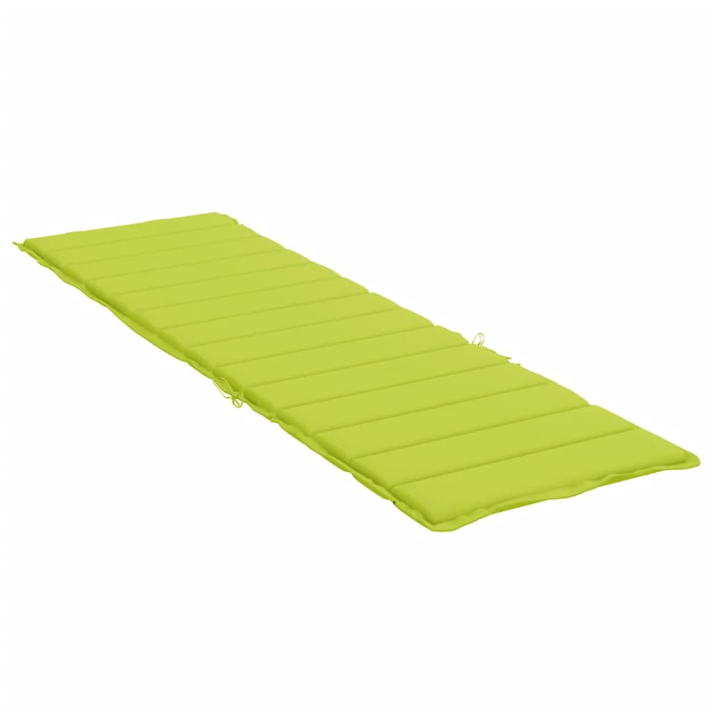 Cuscino per Lettino Verde Intenso 200x70x3 cm in Tessuto Oxford