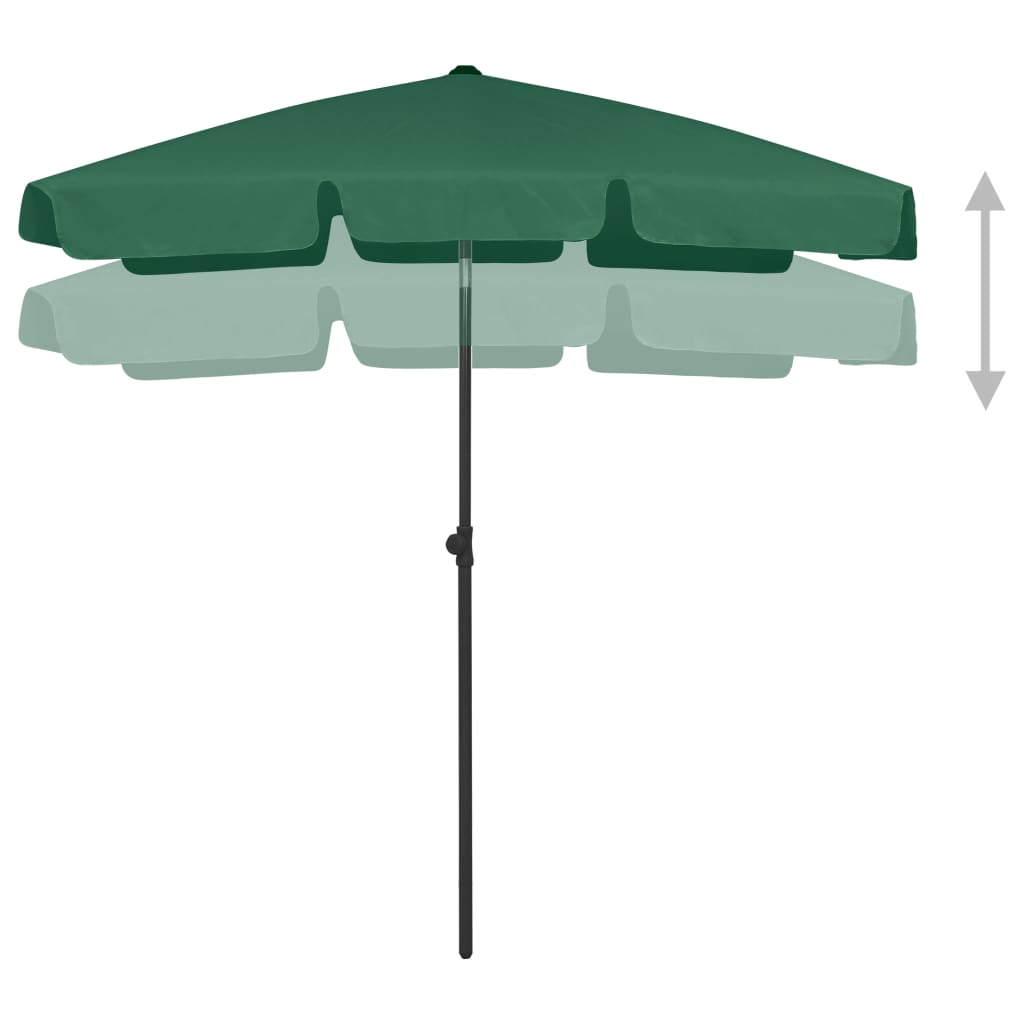 Ombrellone da Spiaggia Verde 180x120 cm