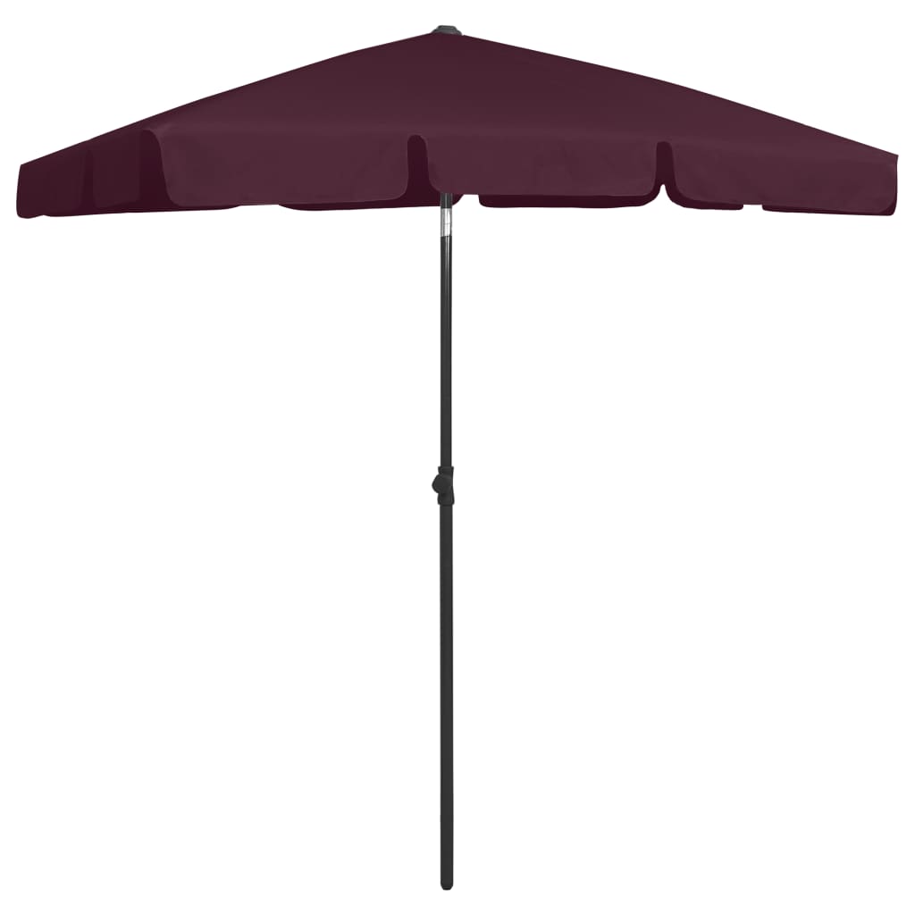 Ombrellone da Spiaggia Rosso BordÃƒÂ² 180x120 cm