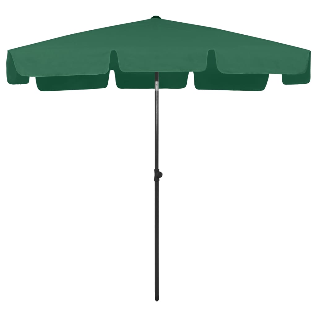 Ombrellone da Spiaggia Verde 200x125 cm