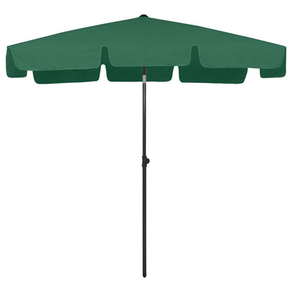 Ombrellone da Spiaggia Verde 200x125 cm