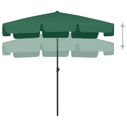 Ombrellone da Spiaggia Verde 200x125 cm