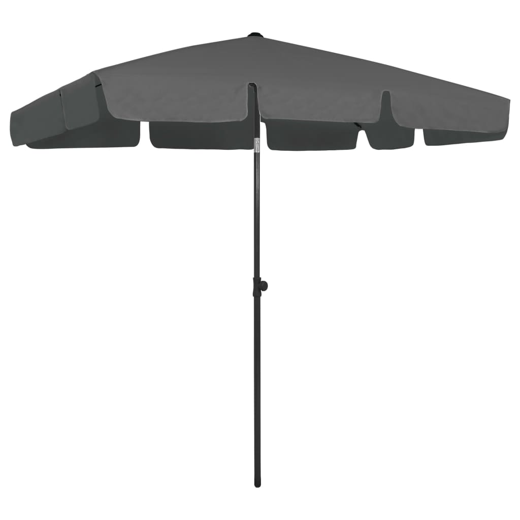 Ombrellone da Spiaggia Antracite 200x125 cm