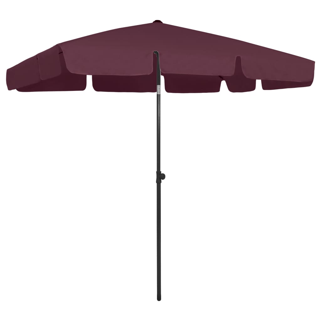 Ombrellone da Spiaggia Rosso BordÃ² 200x125 cm