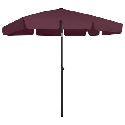 Ombrellone da Spiaggia Rosso BordÃ² 200x125 cm