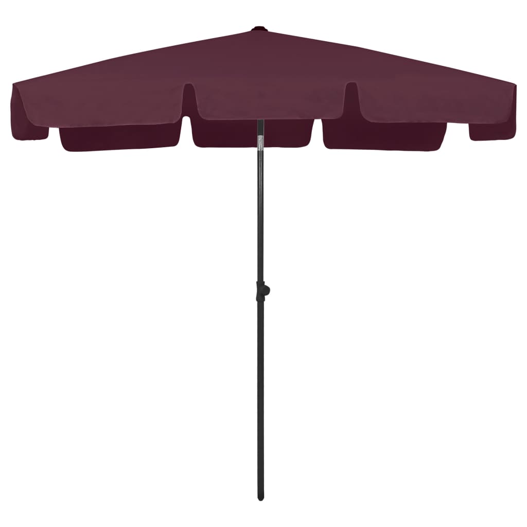 Ombrellone da Spiaggia Rosso BordÃ² 200x125 cm