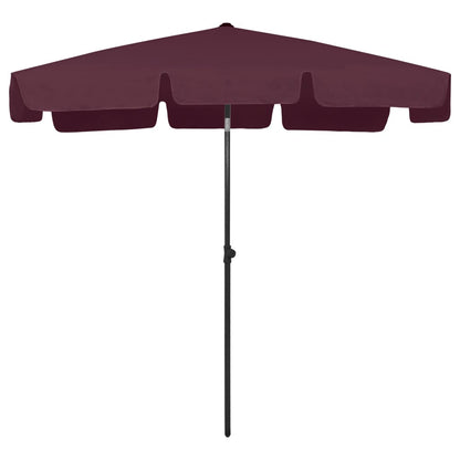Ombrellone da Spiaggia Rosso BordÃ² 200x125 cm