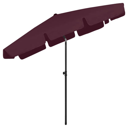 Ombrellone da Spiaggia Rosso BordÃ² 200x125 cm
