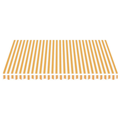 Tessuto di Ricambio per Tenda da Sole Giallo e Bianco 4x3,5 m
