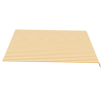 Tessuto di Ricambio per Tenda da Sole Giallo e Bianco 4x3,5 m