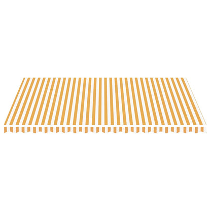 Tessuto di Ricambio per Tenda da Sole Giallo e Bianco 5x3,5 m