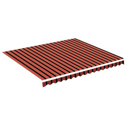 Tessuto di Ricambio Tenda da Sole Arancione e Marrone 4x3,5 m