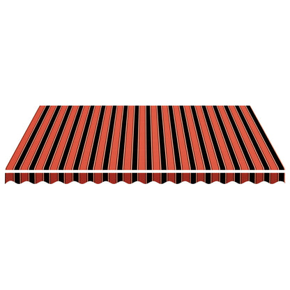 Tessuto di Ricambio Tenda da Sole Arancione e Marrone 4x3,5 m