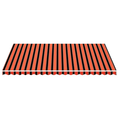 Tessuto di Ricambio Tenda da Sole Arancione e Marrone 5x3,5 m