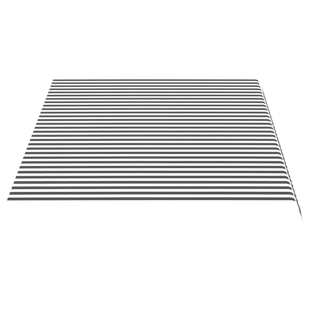 Tessuto di Ricambio per Tenda da Sole Antracite e Bianco 4,5x3m
