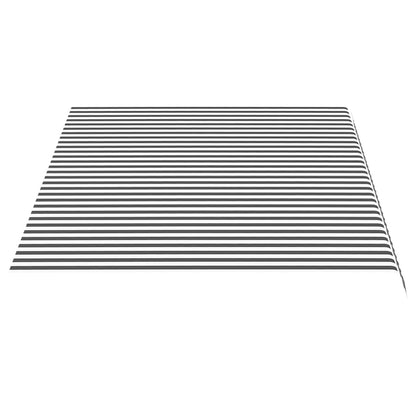 Tessuto di Ricambio per Tenda da Sole Antracite e Bianco 4,5x3m