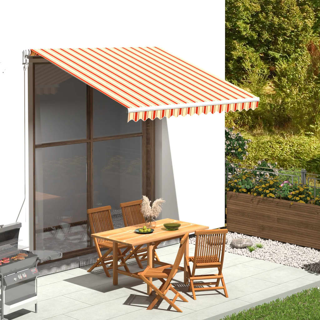 Tessuto di Ricambio per Tenda da Sole Giallo e Arancio 3x2,5 m