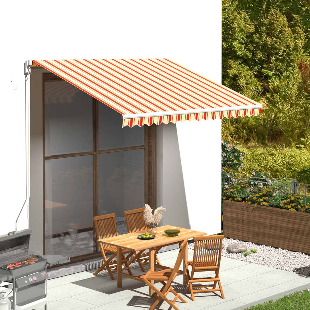 Tessuto Ricambio per Tenda da Sole Giallo e Arancio 3,5x2,5 m