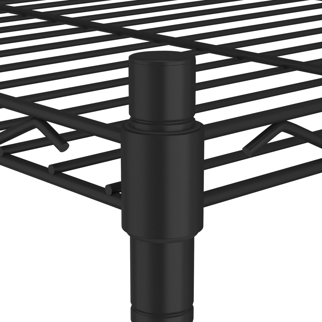 Scaffale a 4 Livelli 90x35x137 cm Nero 200 kg